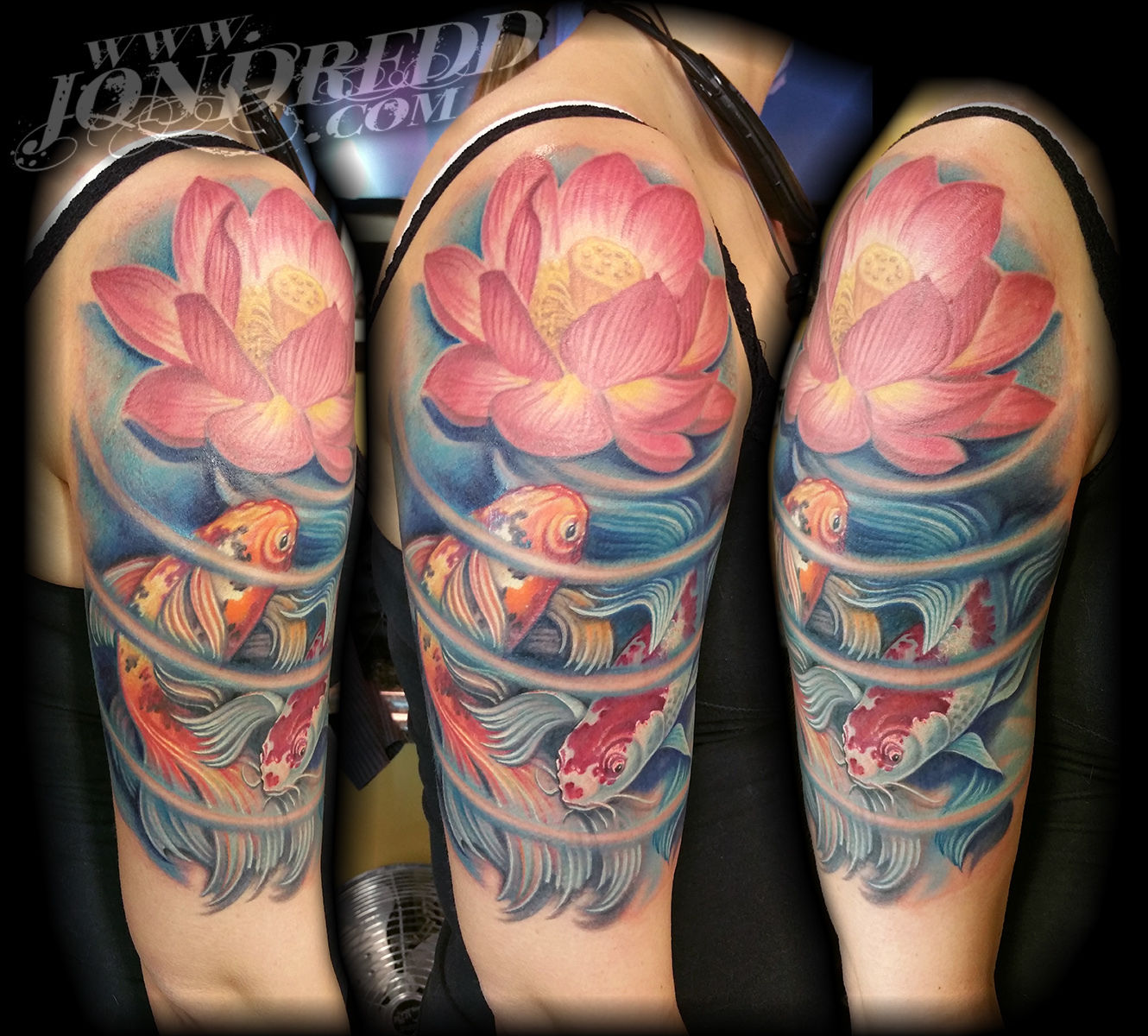 koi fish pond tattoo