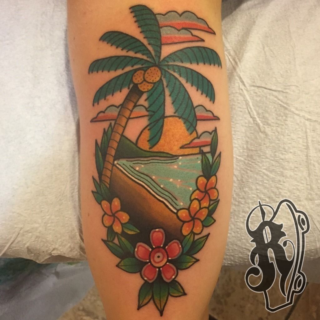 Palm Tree by Nicole at Southgate Tattoos London UK  rtattoos