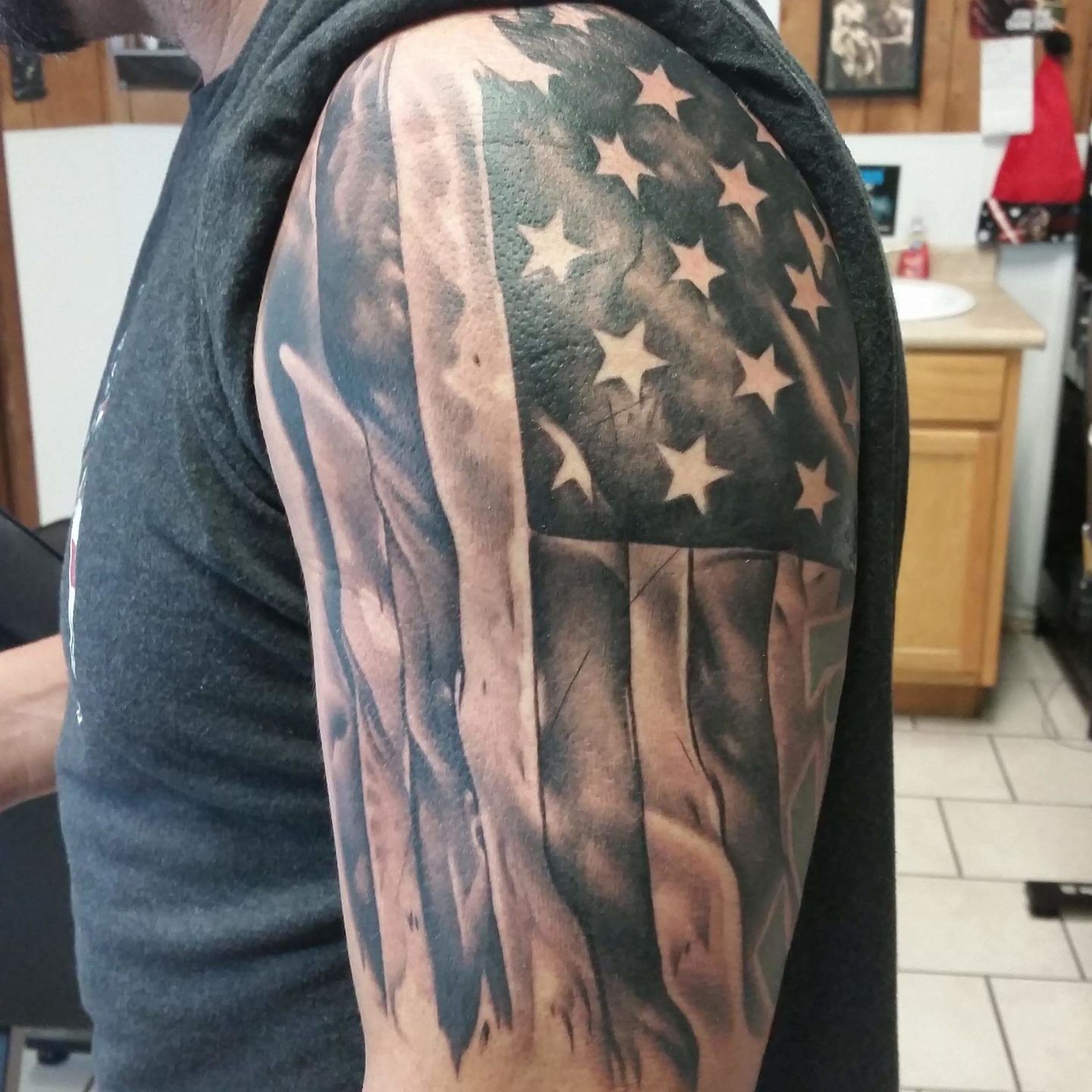 100 American Flag Shoulder Tattoo Design For Women female png  jpg  2023