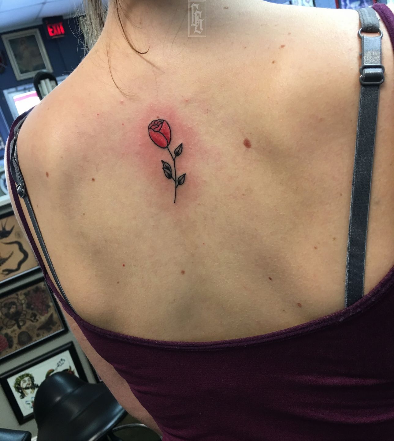 June Birth Month Flower: Rose Bud Stem Temporary Tattoo Birth Flower  Outline Tattoo Feminine Women Wildflower Wrist Floral Tattoo - Etsy Israel