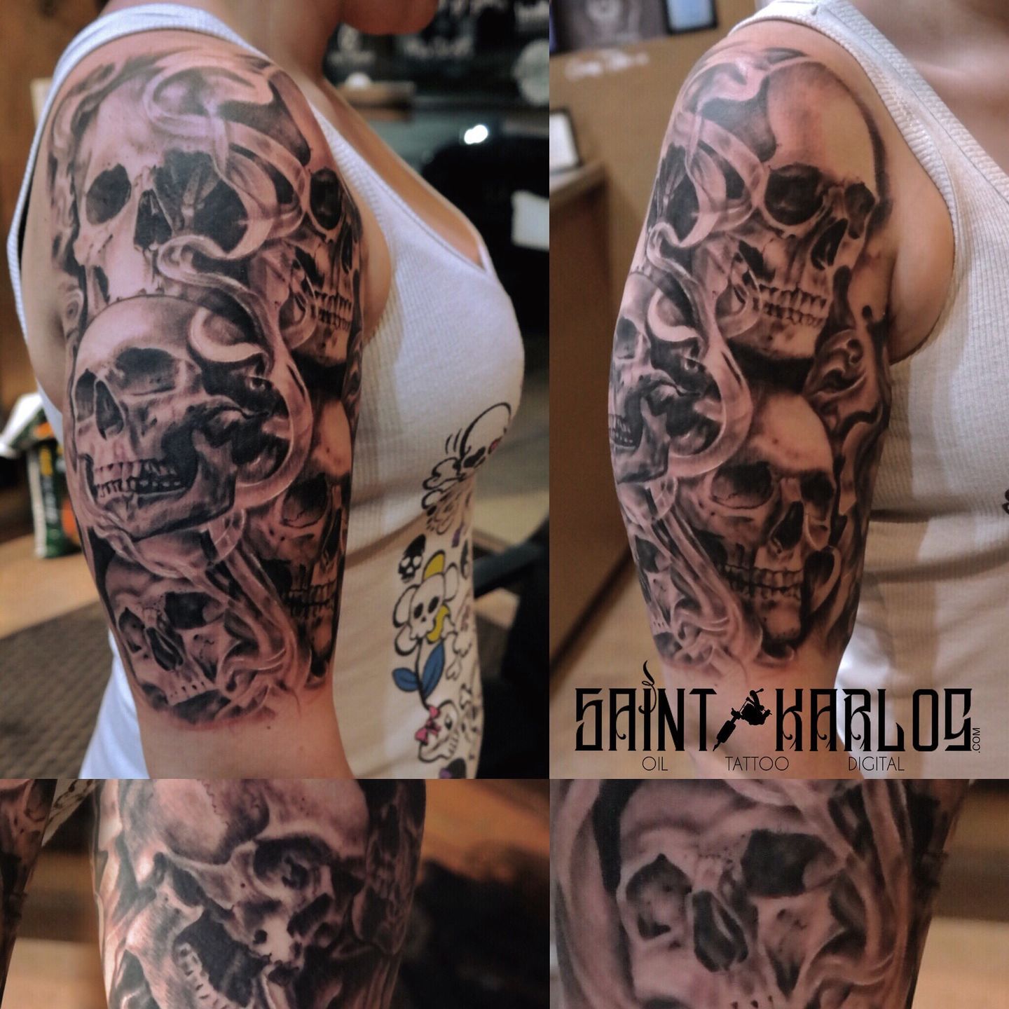 Smoking Skull Semi-Permanent Tattoo. Lasts 1-2 weeks. Painless and easy to  apply. Organic ink. Browse more or create your own. | Inkbox™ |  Semi-Permanent Tattoos
