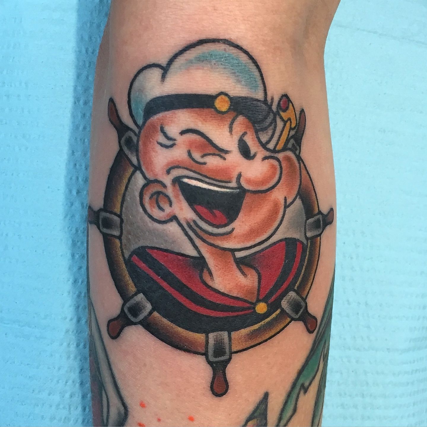 Wait for it. 28 tattoos unhinged Popeye. 25 small ones and 3 big tattoos.  Thanks to everybody involved in the process. Im really stoked on… |  Instagram