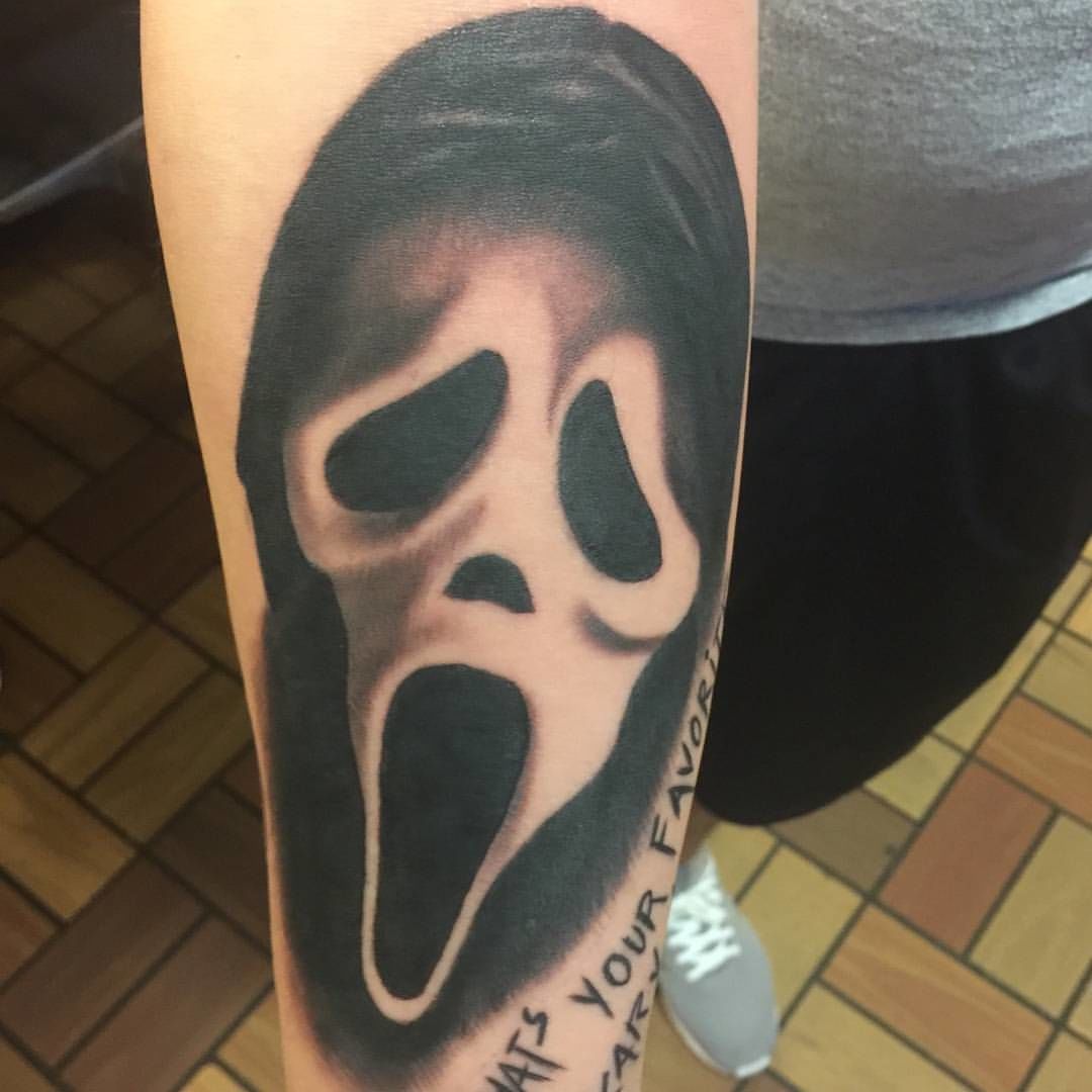 Ghost Face tattooed today  Redline Studio Custom Tattoo  Facebook