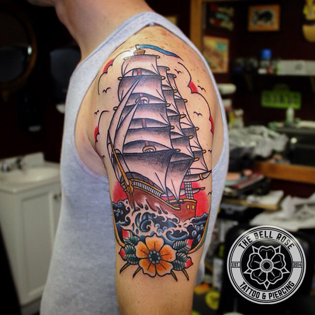 Aj_ludlow-clipper-ship-half-sleevethe-bell-rose-tattoo-and-piercing-mobile-alabama