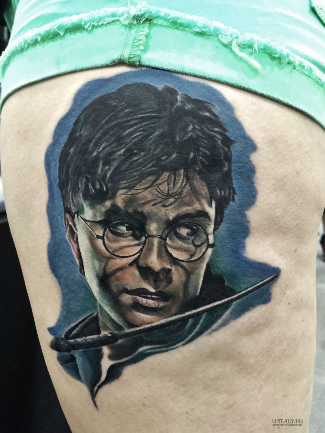 harry potter portrait tattoo