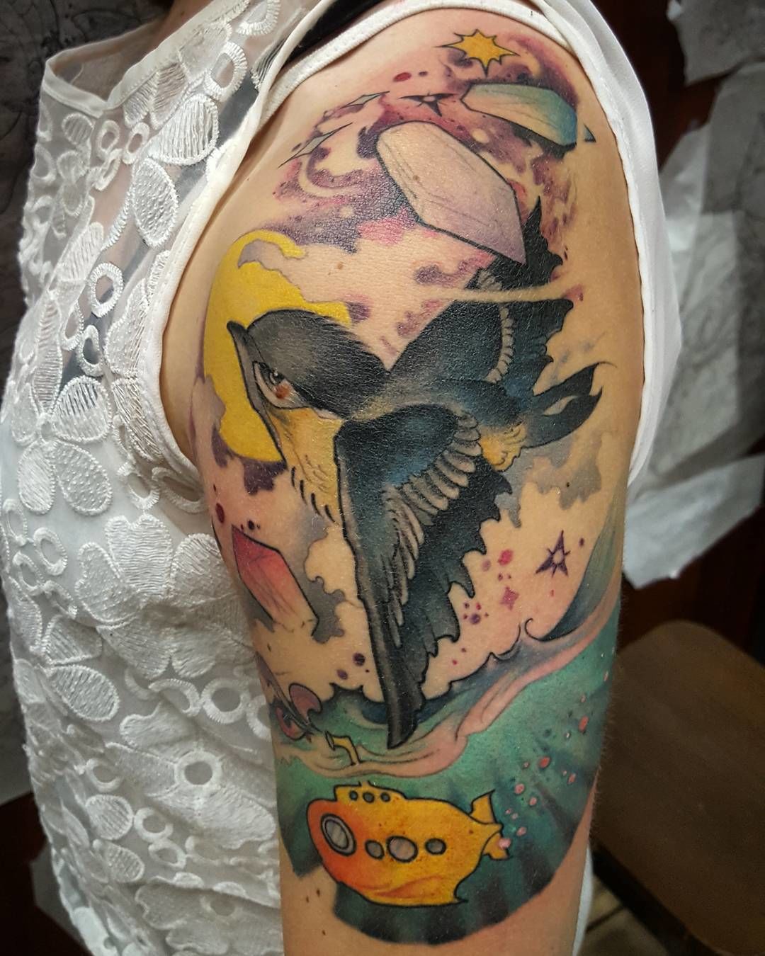 Tattoo uploaded by Malin Thulin • #blackbird #koltrast #birdtattoo #neotrad  #neotradsub #neotraditional #neotradeu #neotradtattoo • Tattoodo