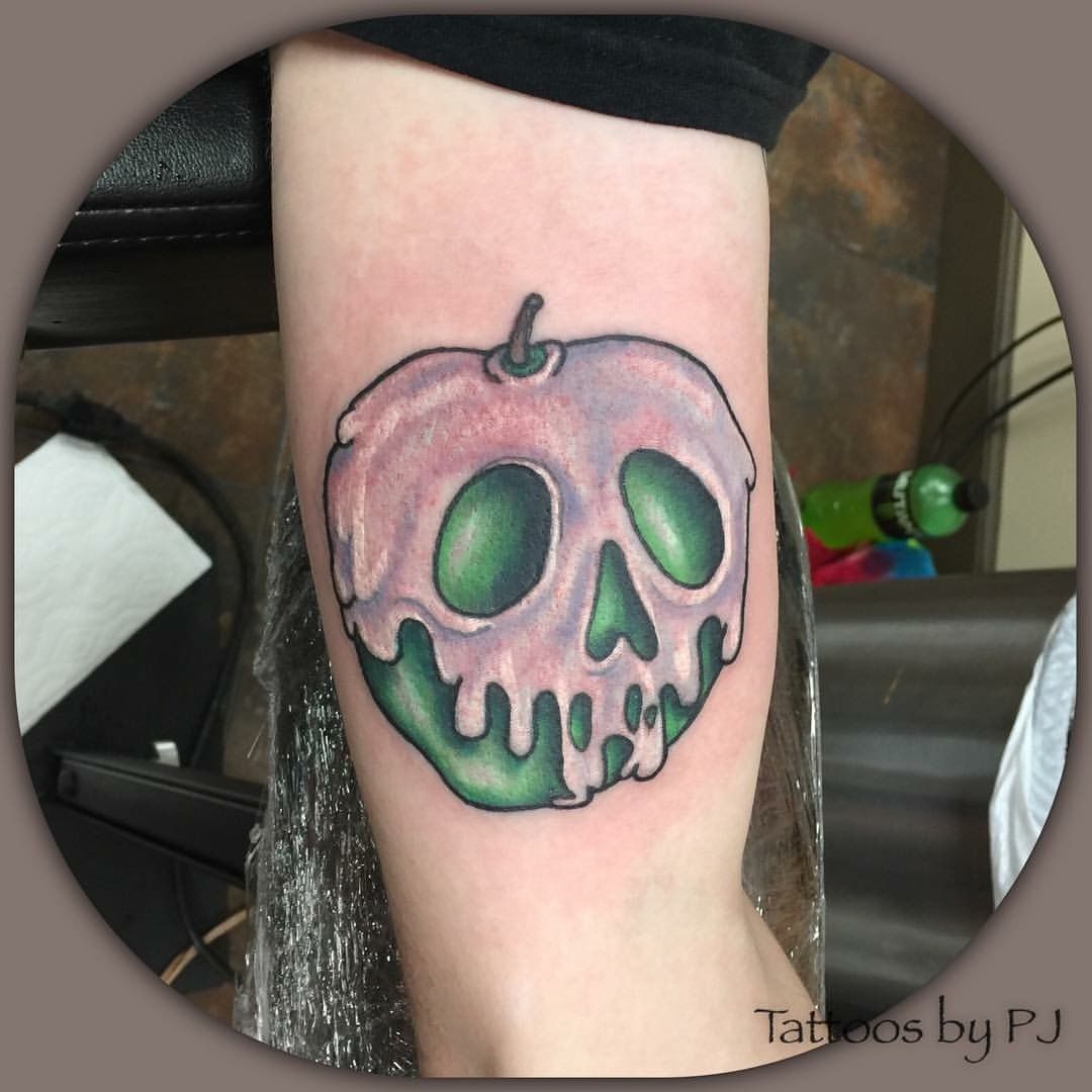 Evil Candy apple done today by Rob at skin deep ny  rtattoo