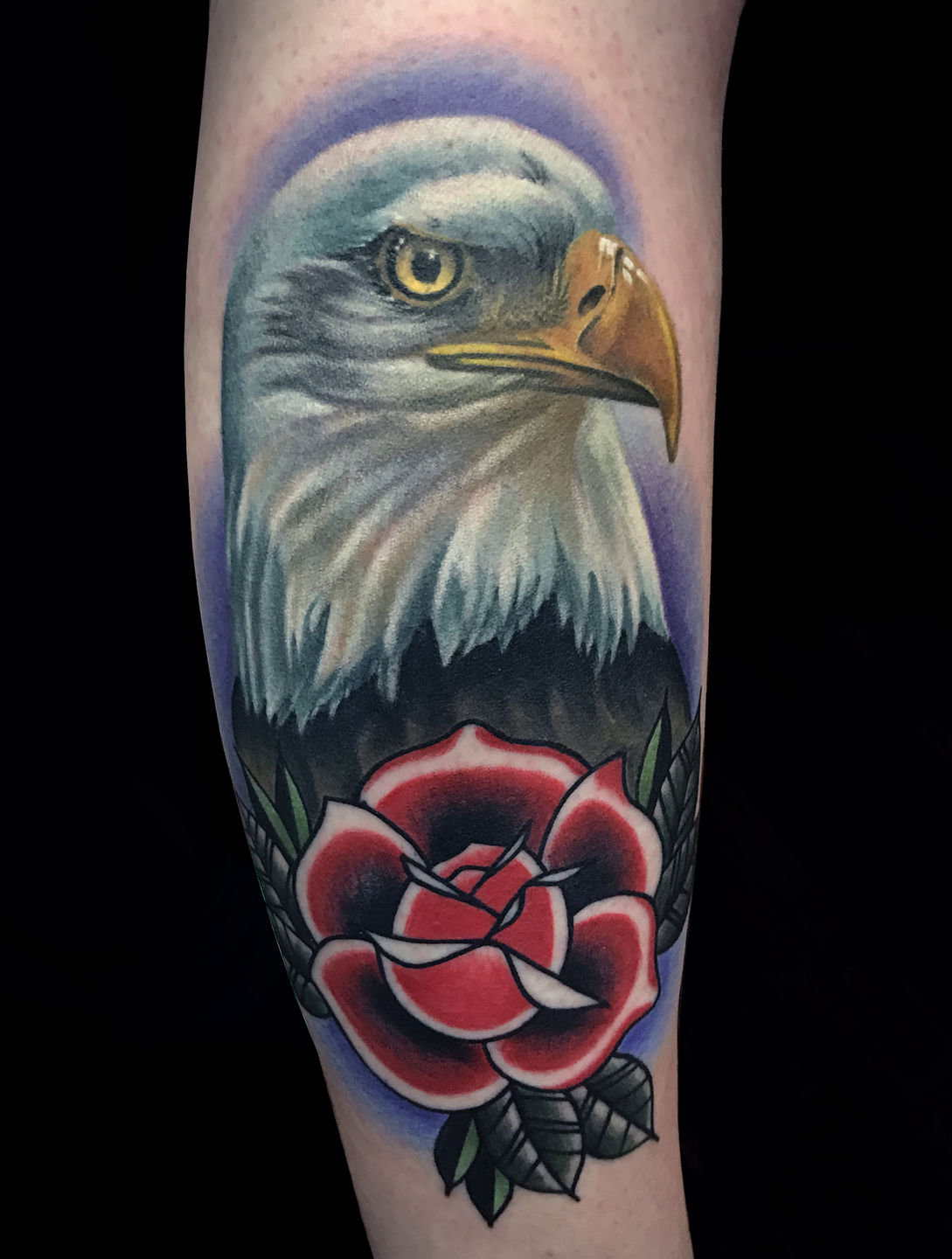 Neo trad eagle on the chest dome by... - Golden Rose Tattoo | Facebook