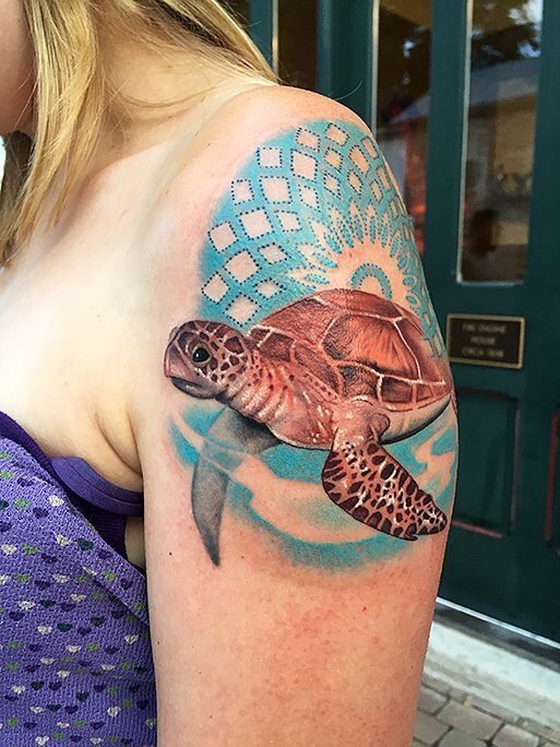 Top 73 geometric turtle tattoo super hot  thtantai2