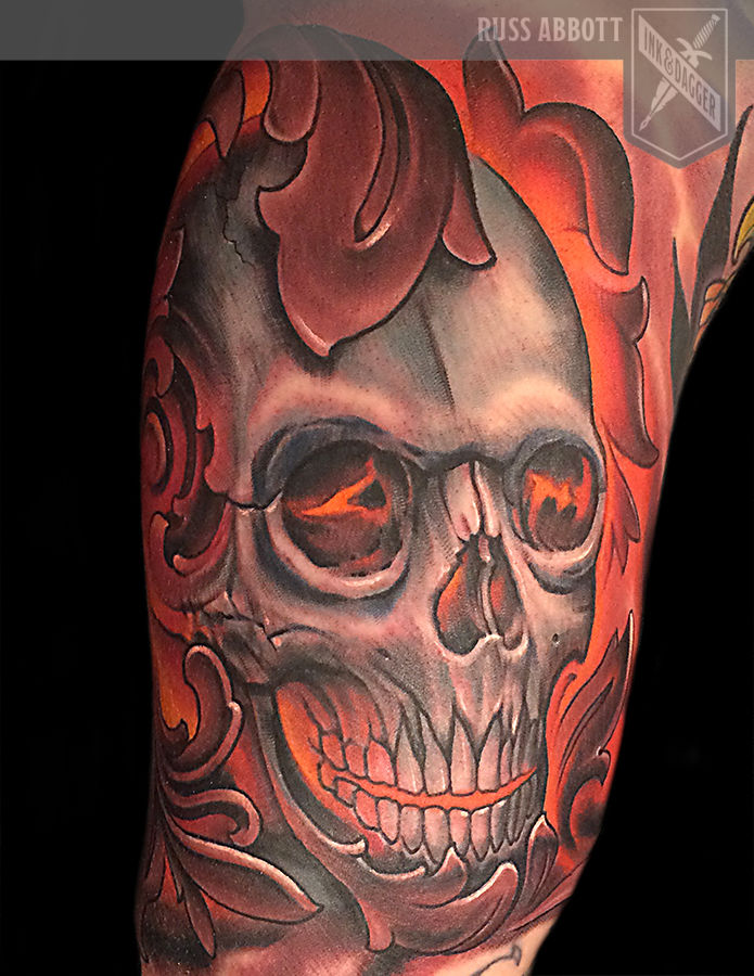 Ornamental_scrollwork_filagree_skull_tattoo_russ_abbott_atlanta