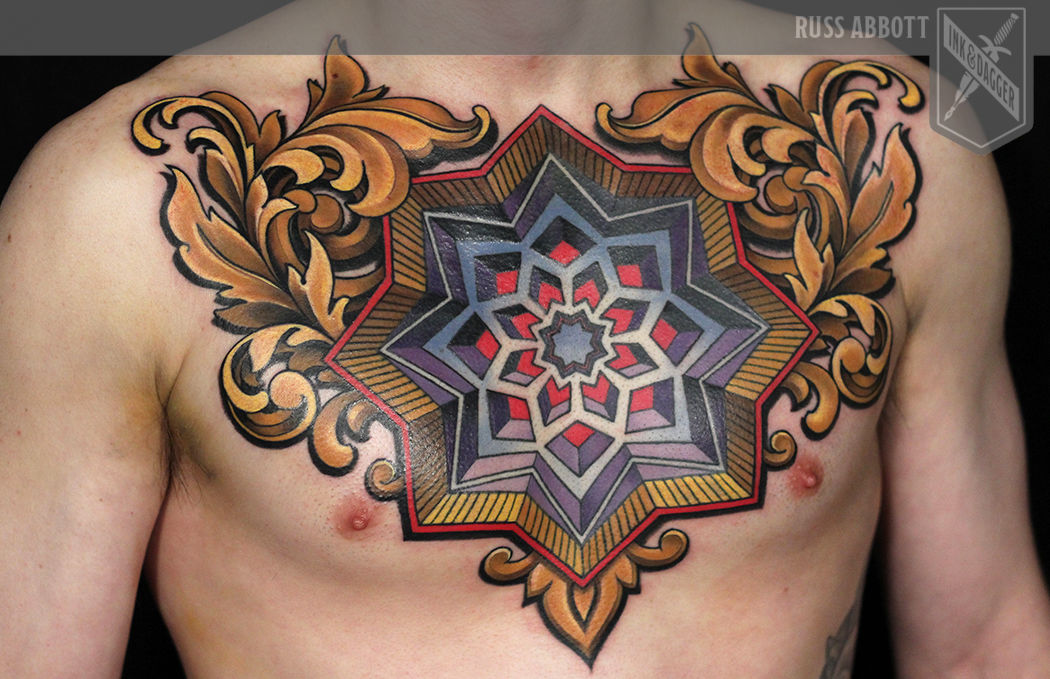 3d_ornamental_geometric_chest_tattoo_russ_abbott_atlanta_artist