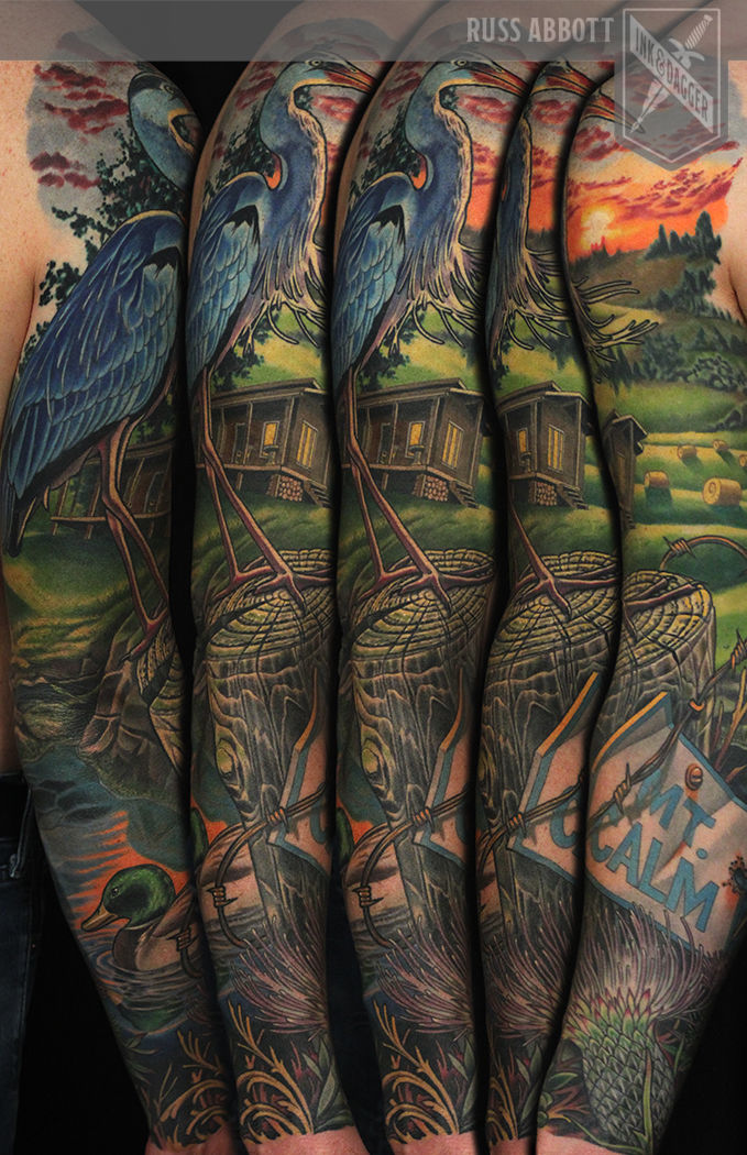New Unisex NATURE STORY Mesh Tattoo Sleeve, Temporary Tattoo, Forest Tattoo,  Bear Tattoo, Flower Tattoo, Bird Tattoo, Forest Lady - Etsy