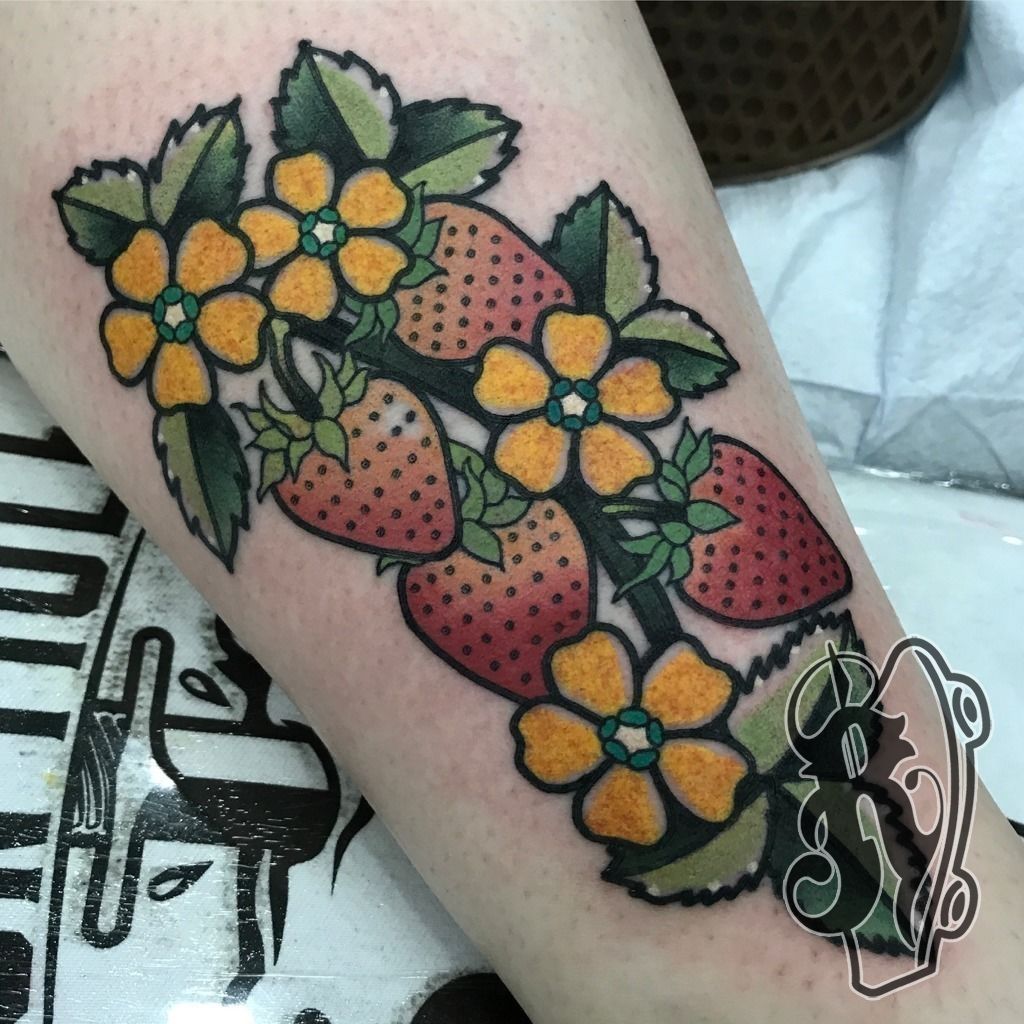 137 Strawberry Tattoo Ideas Every Traditional Minimalist Loves  Tattoo  Glee