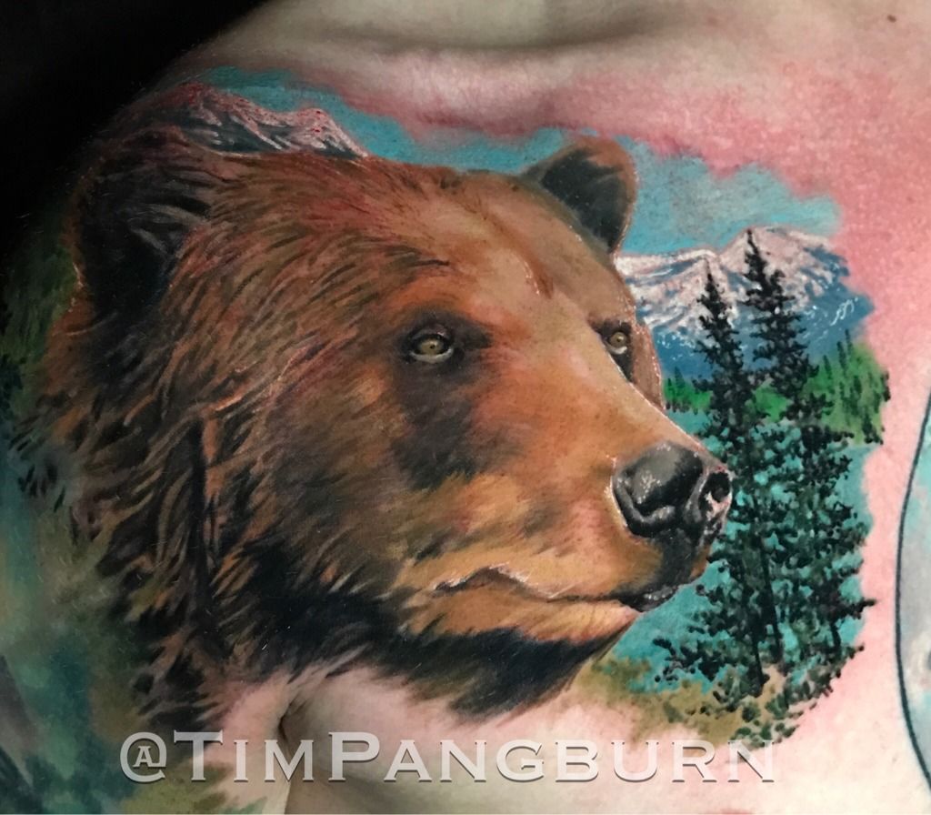 timpangburn:bear-realism-color-realism-portrait-animal-tattoo -tim-pangburn-art-machine-art-machine-productions-philly-philadelphia