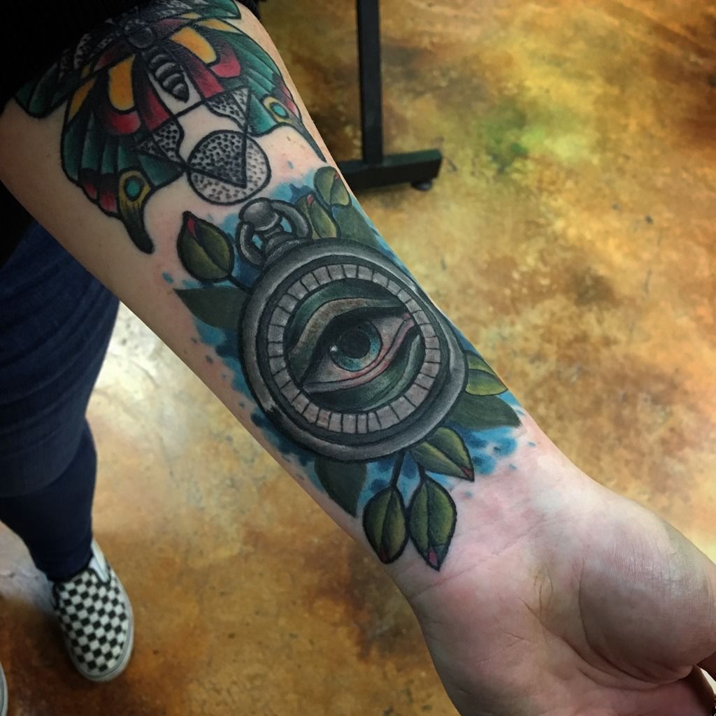 steam-punk-eye-forest-watch-tattoo-abyss - Tattoo Abyss Montreal