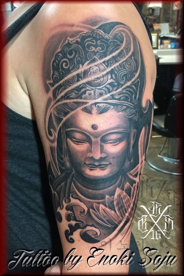 lotus flower buddha tattoo