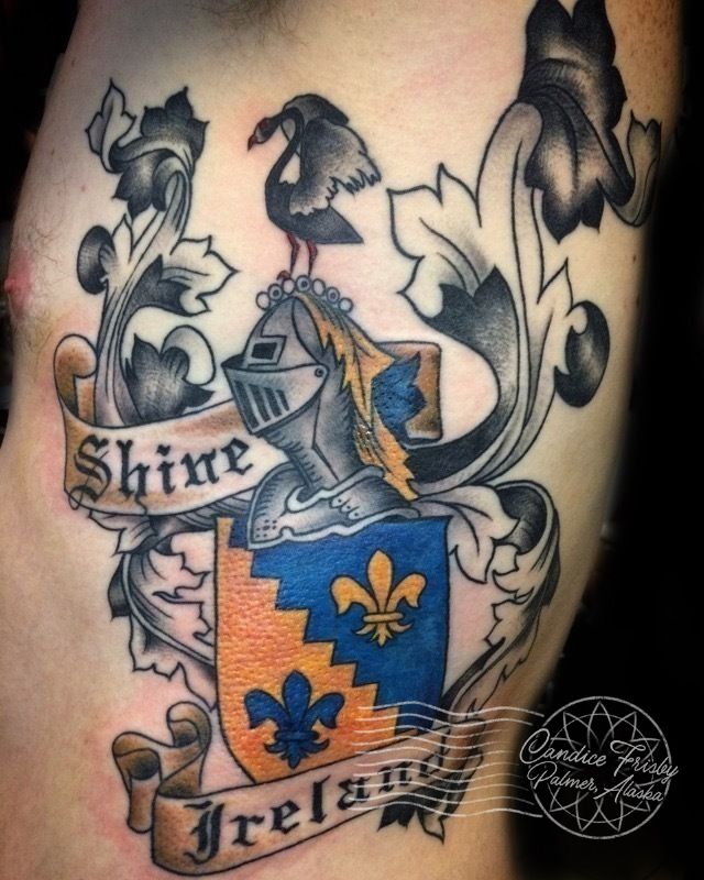 Tattoo of my Scottish family crest Murray of Athol done by Adam at Blue  Lotus in San Rafael California  rtattoos