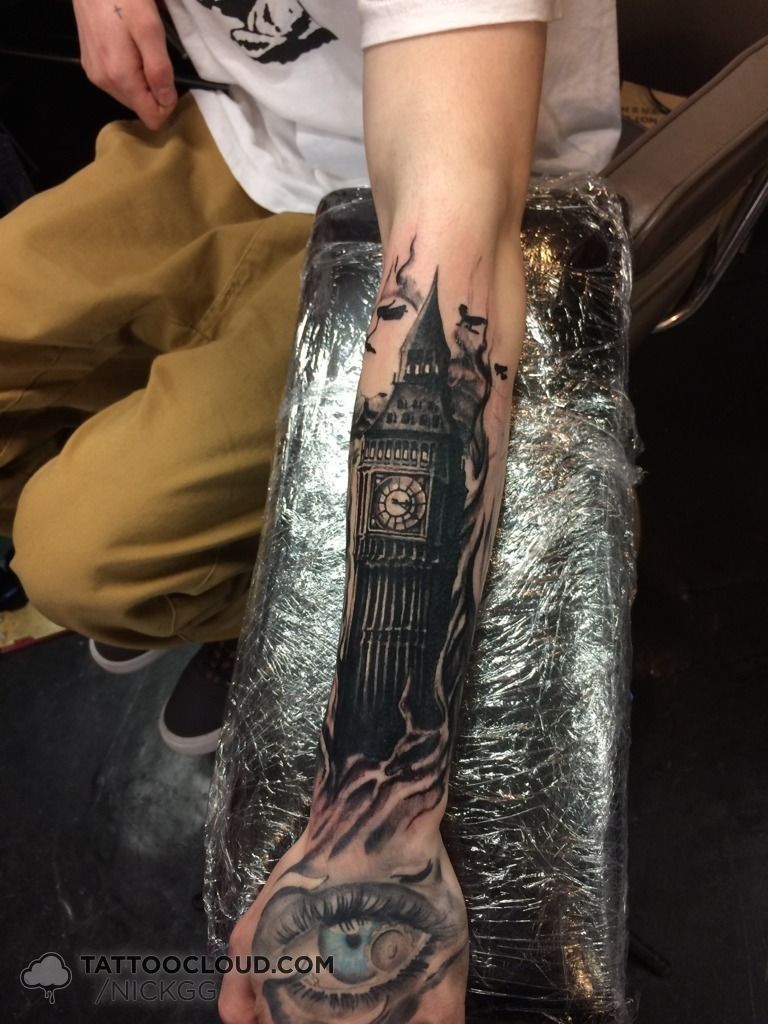 Black London town tattoo - | TattooMagz › Tattoo Designs / Ink Works / Body  Arts Gallery | Tattoo sleeve men, 3d tattoos for men, Best sleeve tattoos