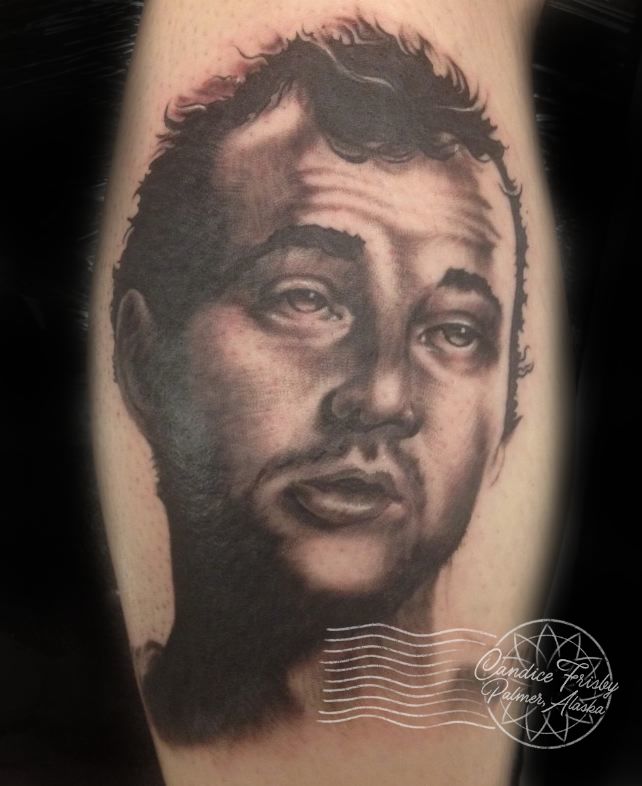 Gene Wilder on my leg By Amy Edwards at the Tattoo Tea Party Manchester  in 2018 He has now been joined by the Bill Murray piece I posted  yesterday Amy currently works