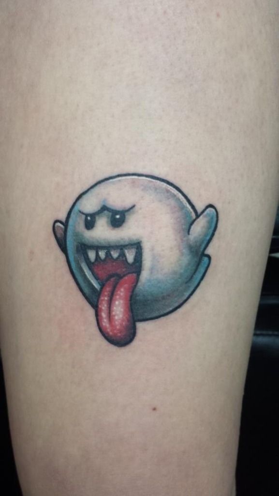Ghost from Mario Tattoo by Gonzalo Chavez TattooNOW