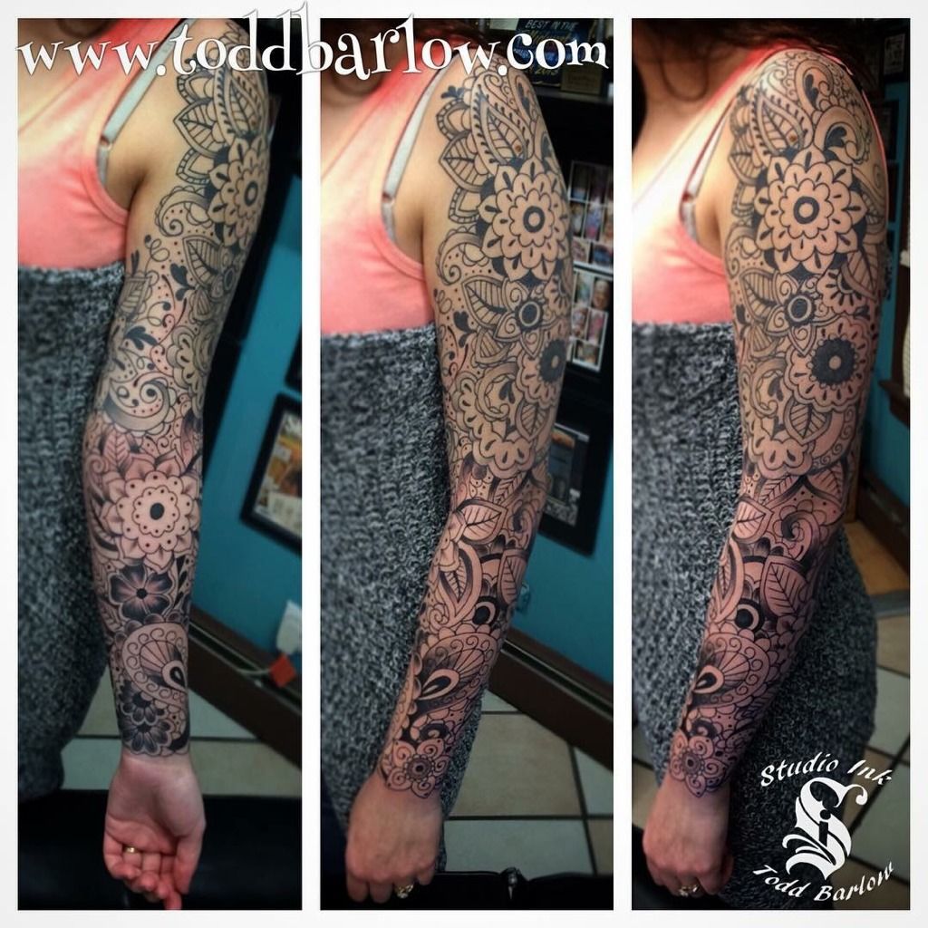 toddbarlow:henna-paisley-sleeve-tattoo-sleeve-full-sleeve -henna-paisley-kentucky-usa