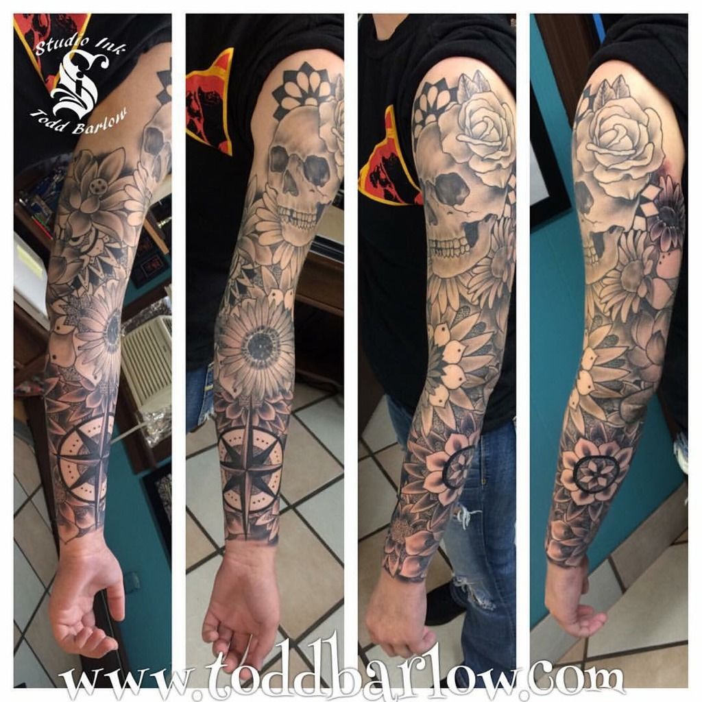 toddbarlow:full-sleeve-tattoo-sleeve-full-sleeve -skulls-flowers-mandala-kentucky-usa
