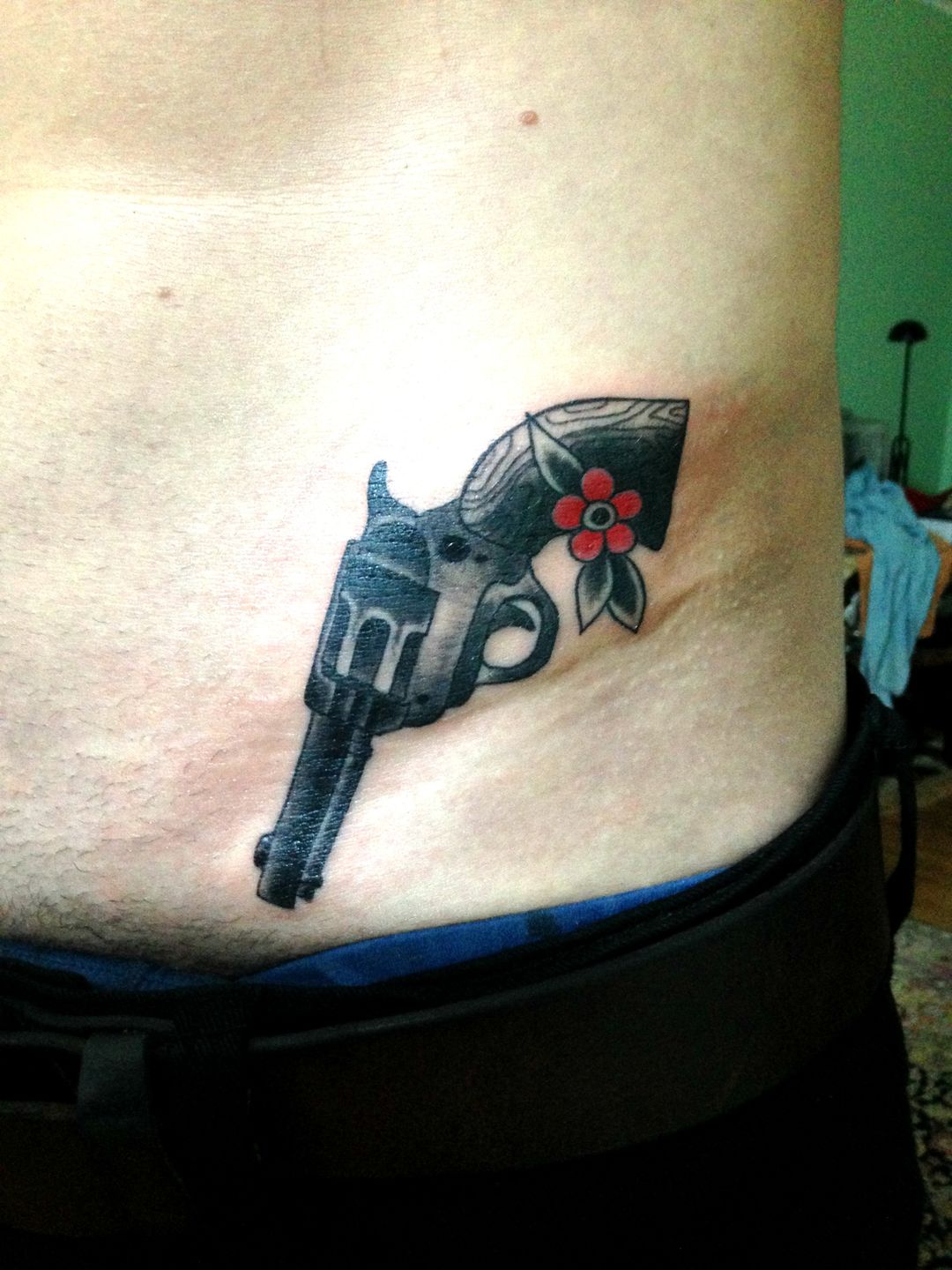 Small revolver tattoo by tattooist yeontaan  Tattoogridnet