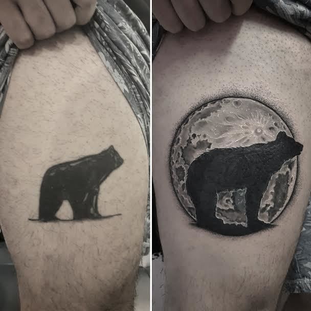 moon cover up tattoo