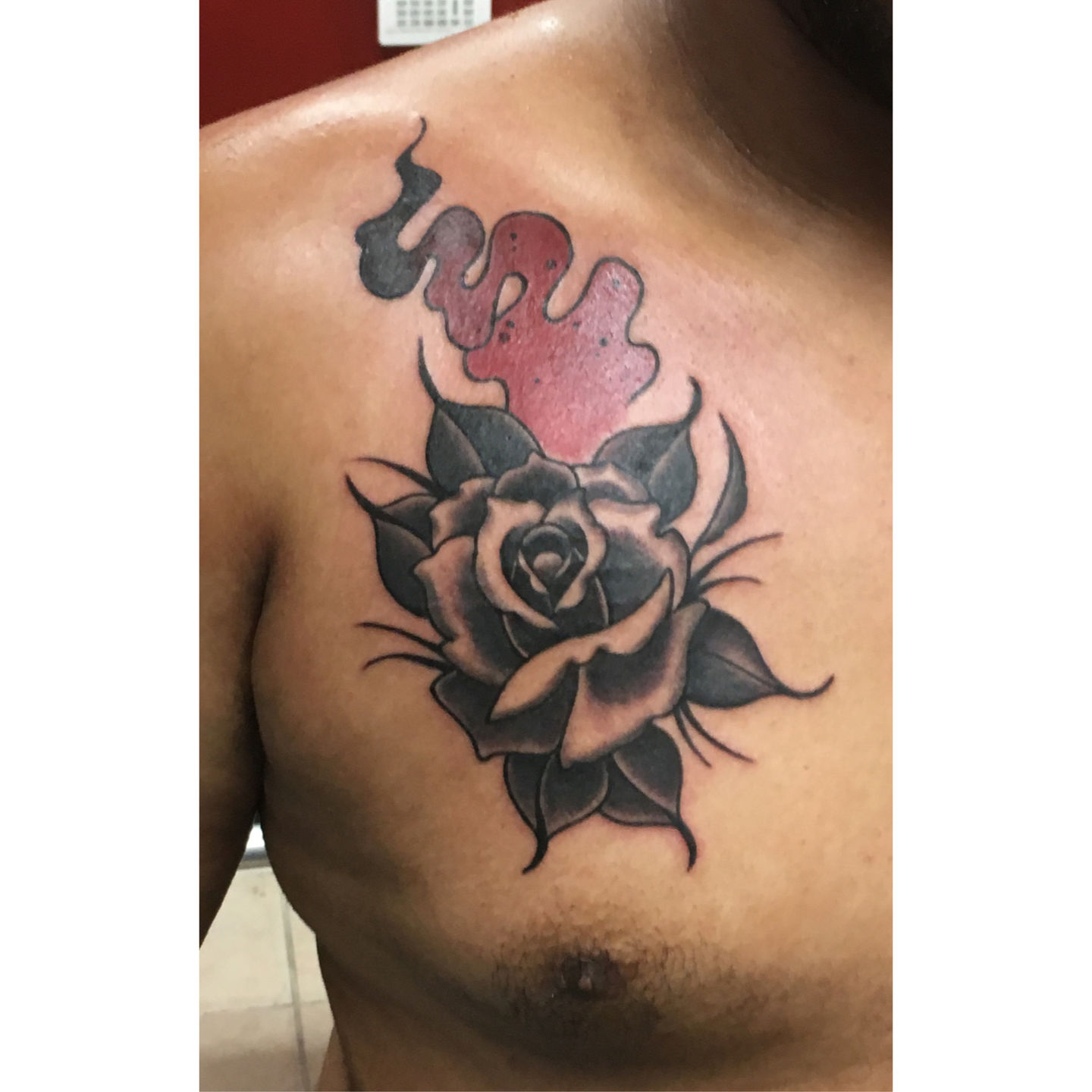 Reaper and Roses Chest Tattoo by Rick Mcgrath : Tattoos