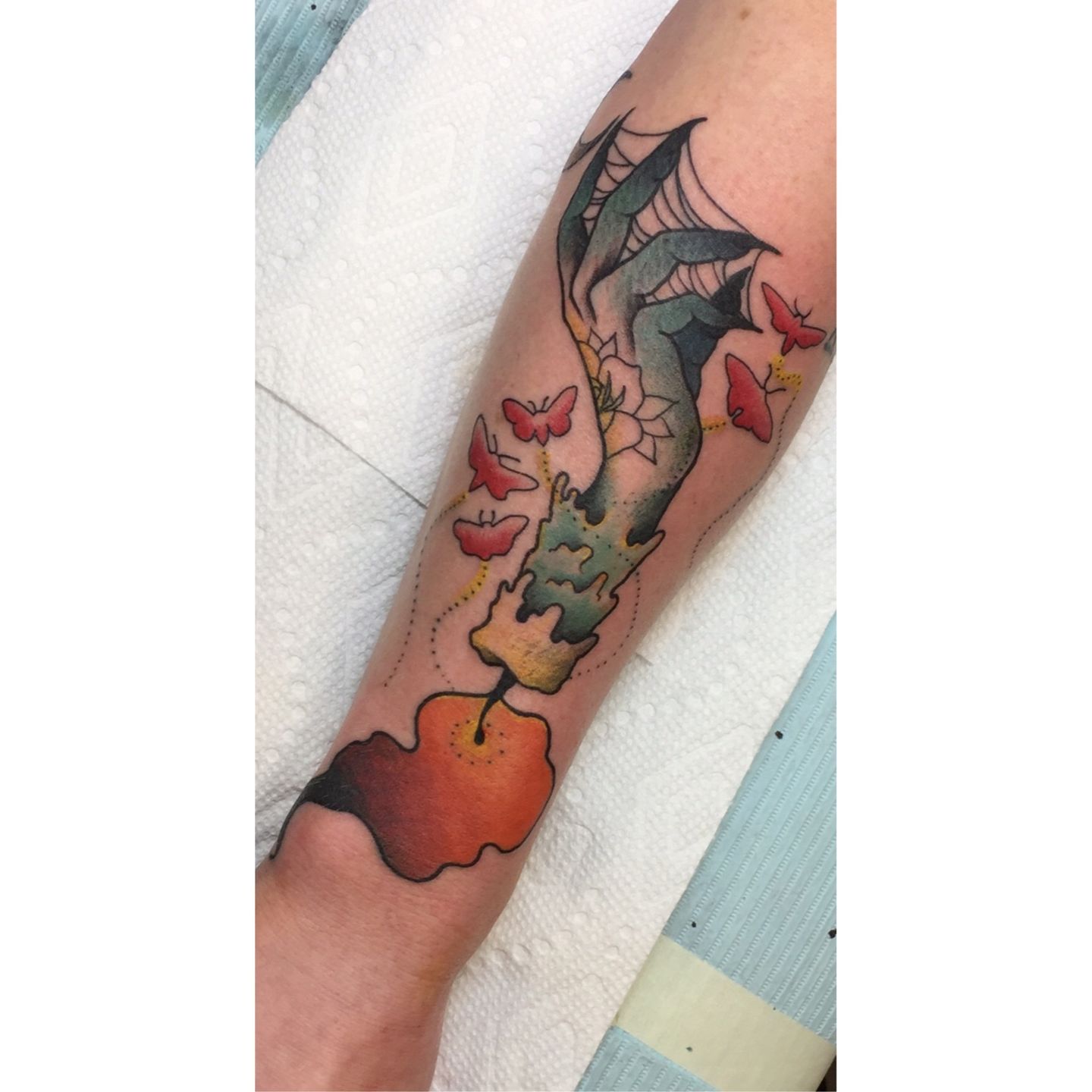 ronakwitchhandwitchneotraditonalhandtattoo colortattootraditionaltattoocreepy