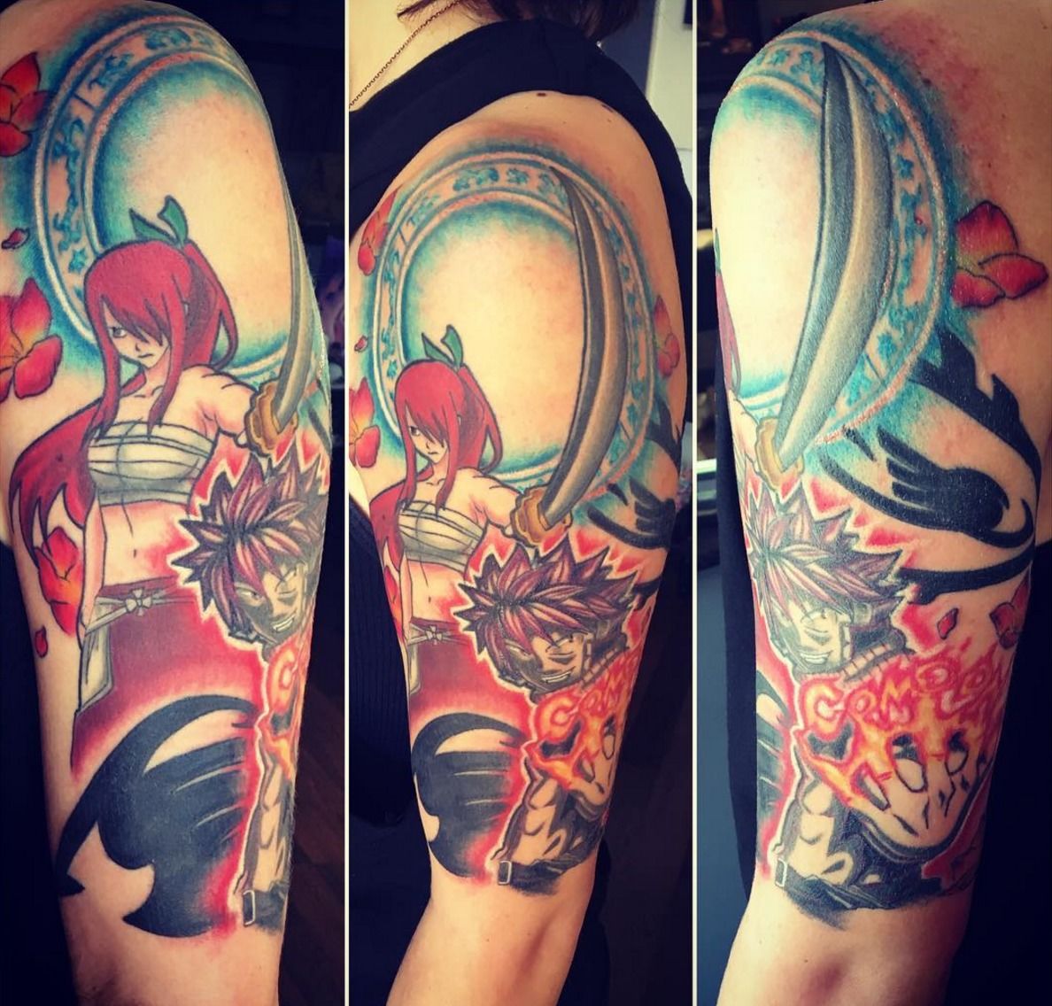 Mix of old school and new school anime. Half sleeve complete. Artist -  iFunny Brazil