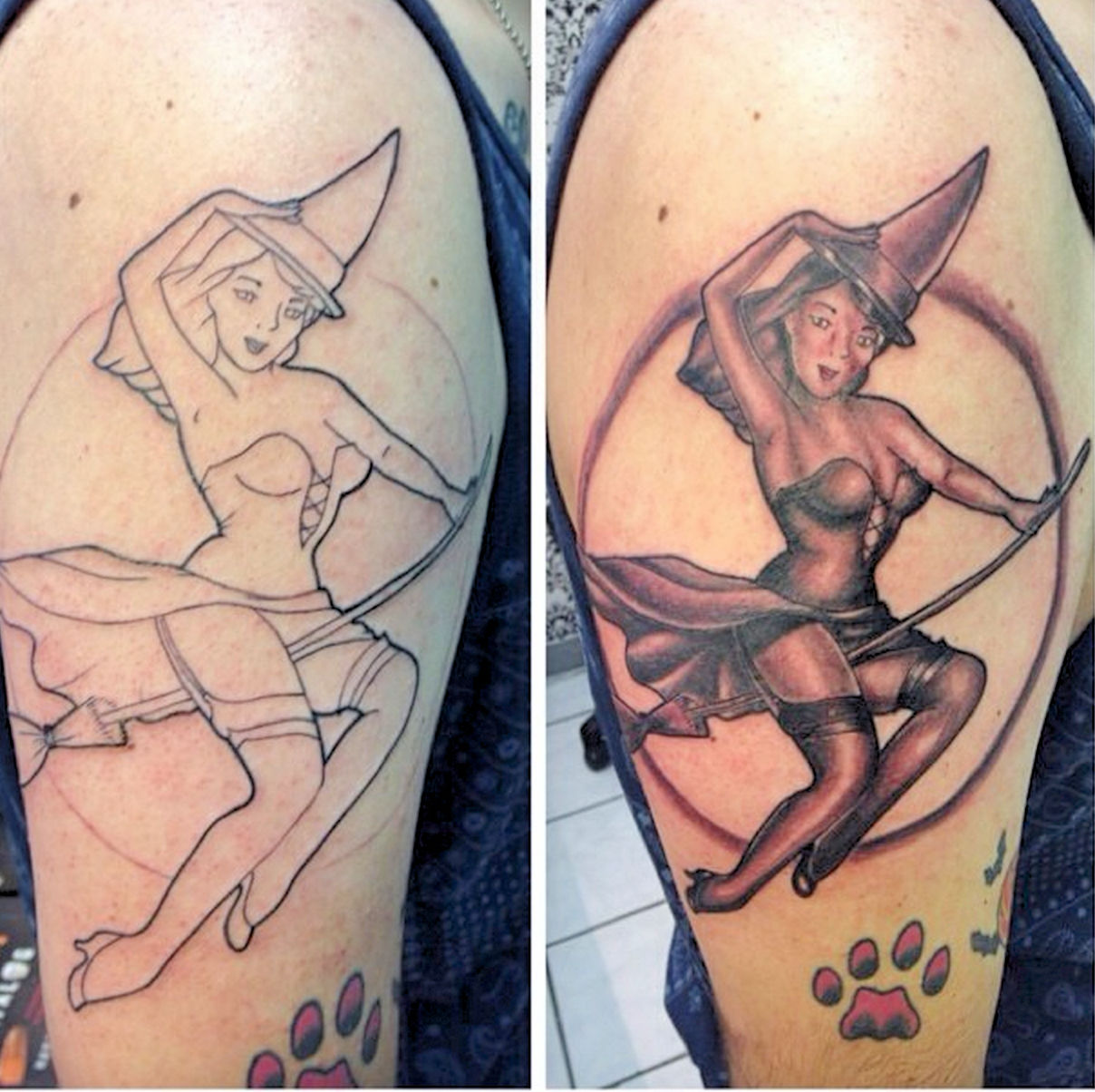 Pinupwitchtattoo_fotor. vintage-witch-pin-up-pinup-witch-witch-pinup-...