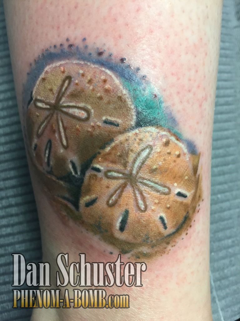 Anchor tattoo navy tattoo sand dollar tattoo hula moon Pensacola Florida  colorful tattoo bright tattoo   Sand dollar tattoo Beachy tattoos  Tattoos for daughters