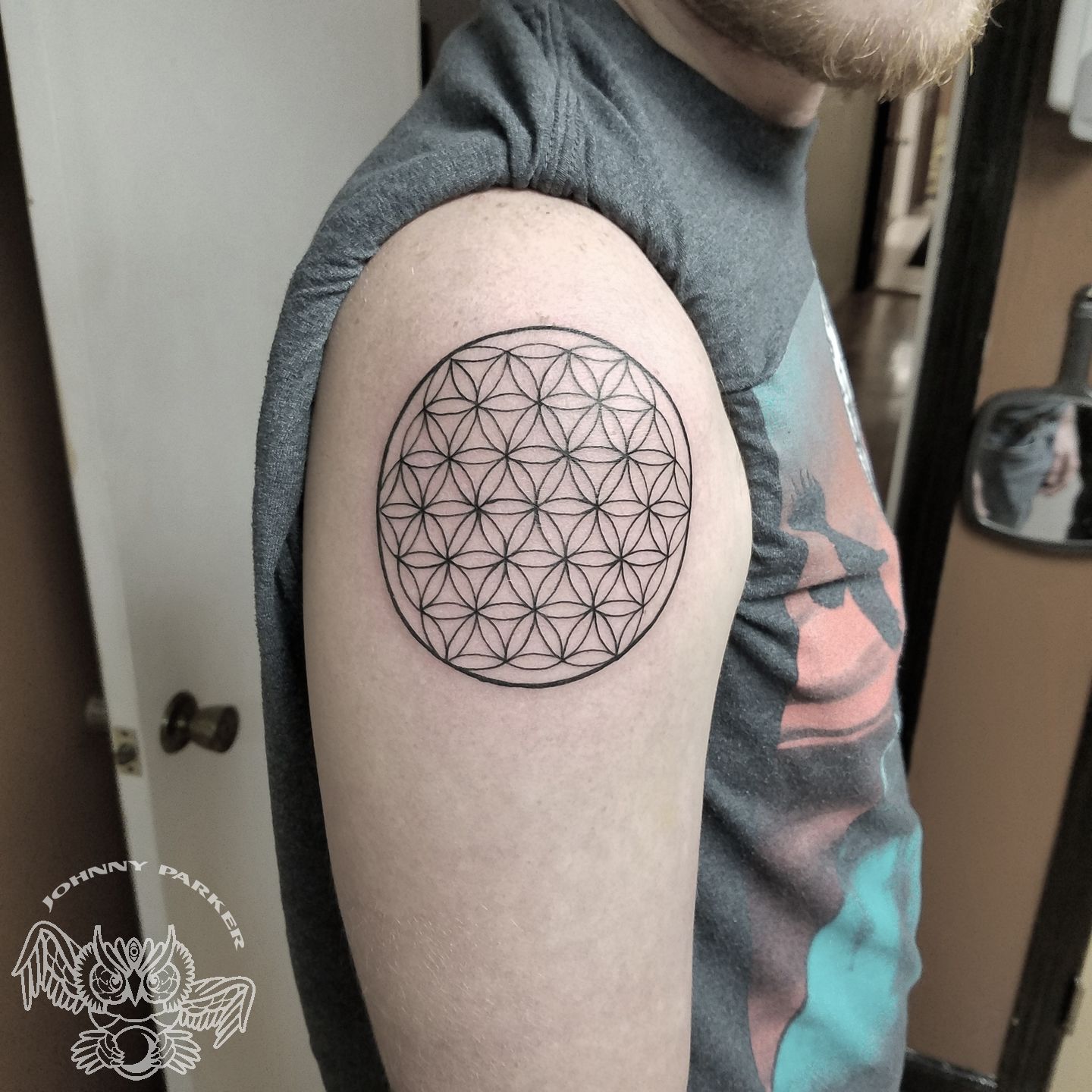 flower of life sacred geometry tattoo