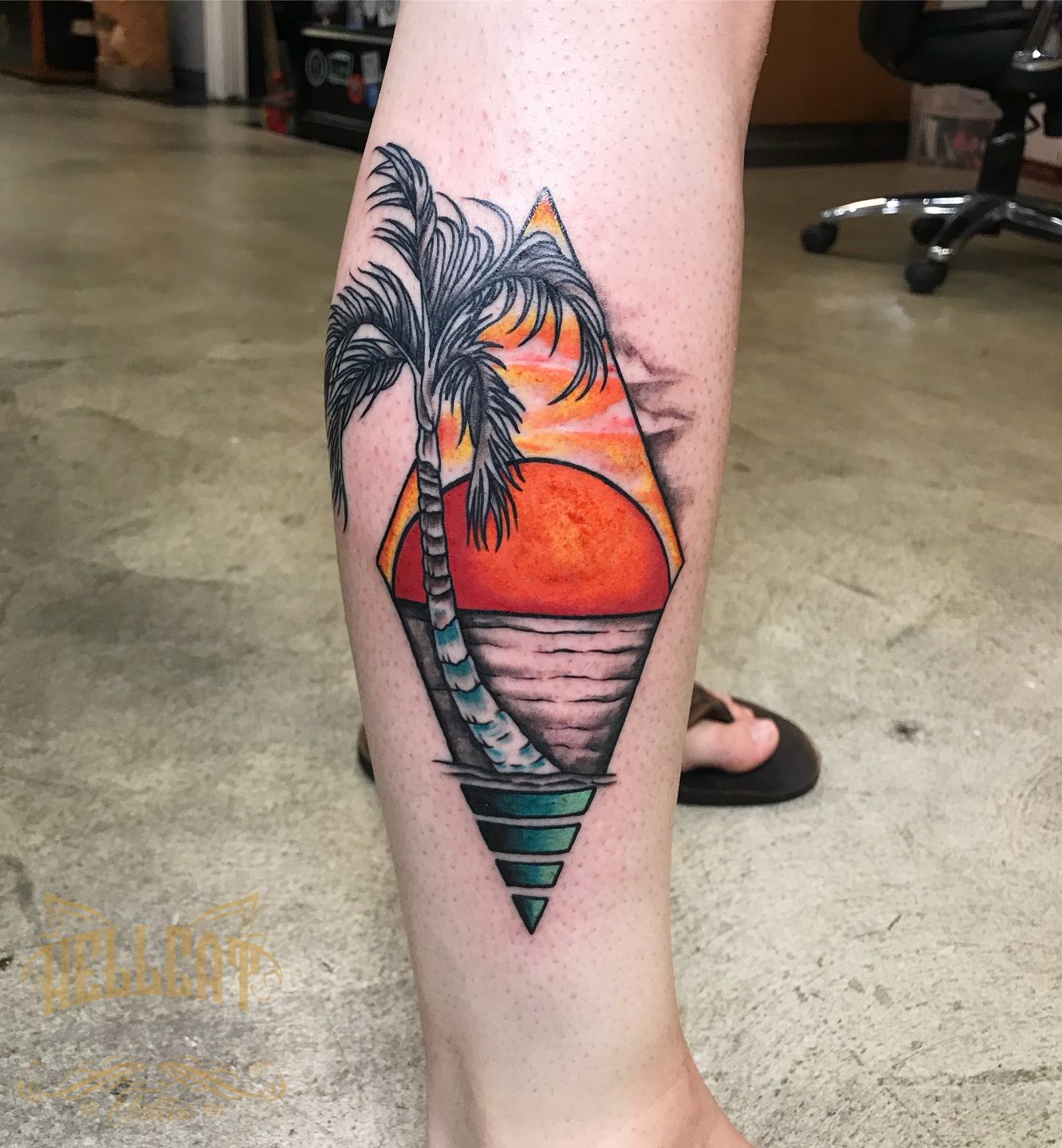 FYeahTattooscom  rad palm trees done by Dicky at Tattoos by Lou in