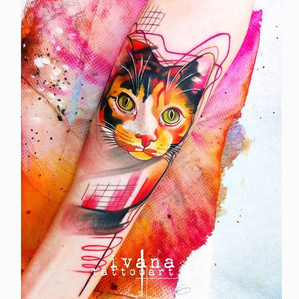 Ivana-cat-watercolor-tattoo