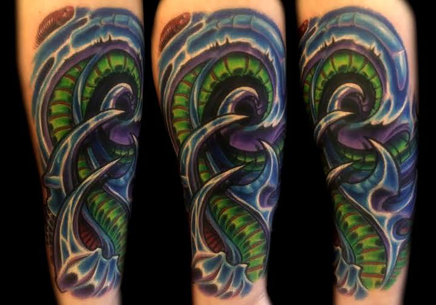 Las-vegas-tattoo-artist_joe-riley_biomech-color-sleeve