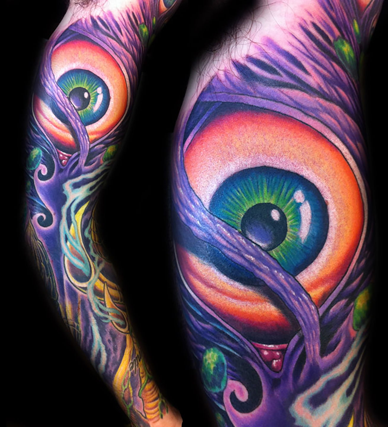 Las-vegas-tattoo-artist_joe-riley_biomech-eyeball-sleeve