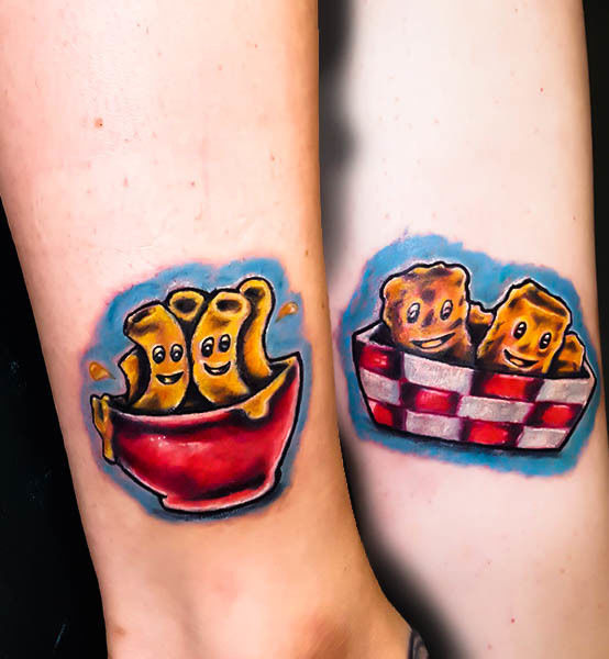 fufred:friendship-fastfood-tattoos-friendship-tattoos -cheese-and-mac-fastfood
