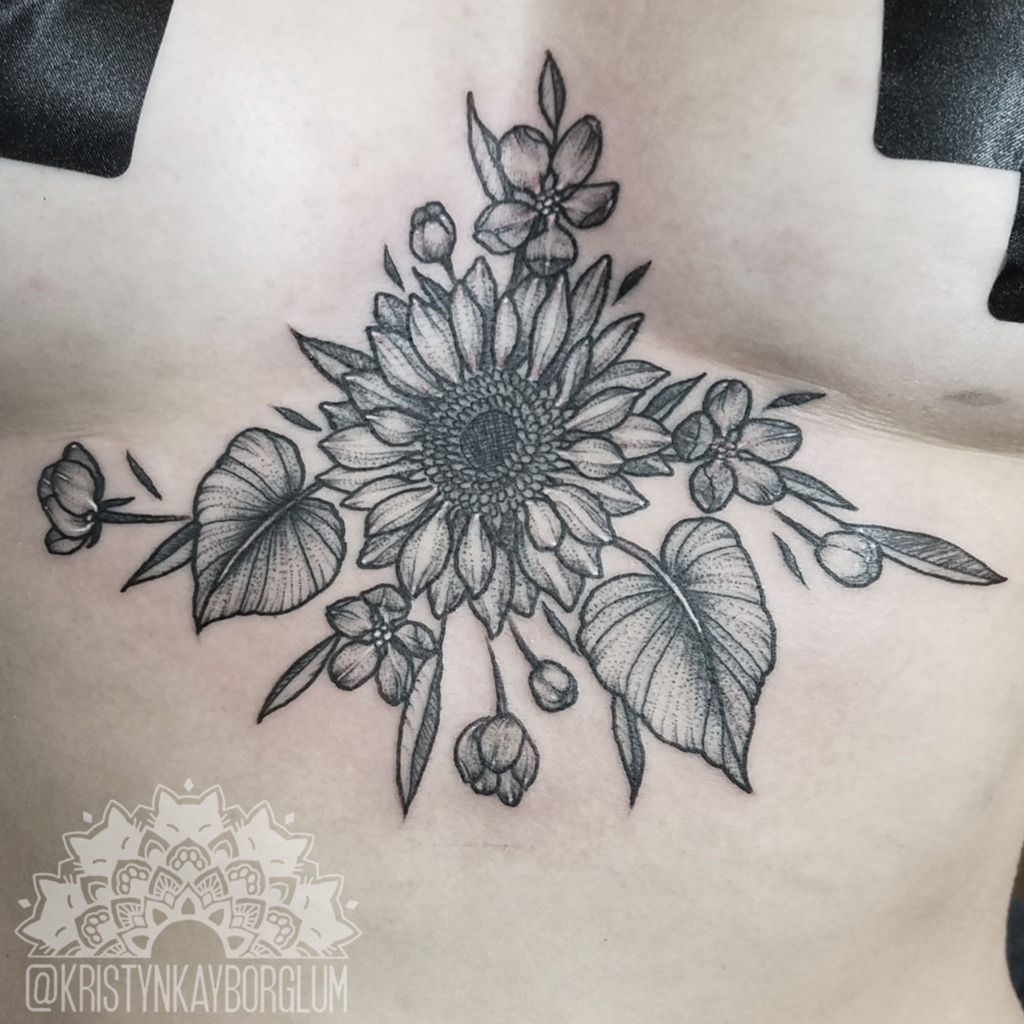 Epic floral sternum piece I got to  Liezyl Blair Tattoos  Facebook