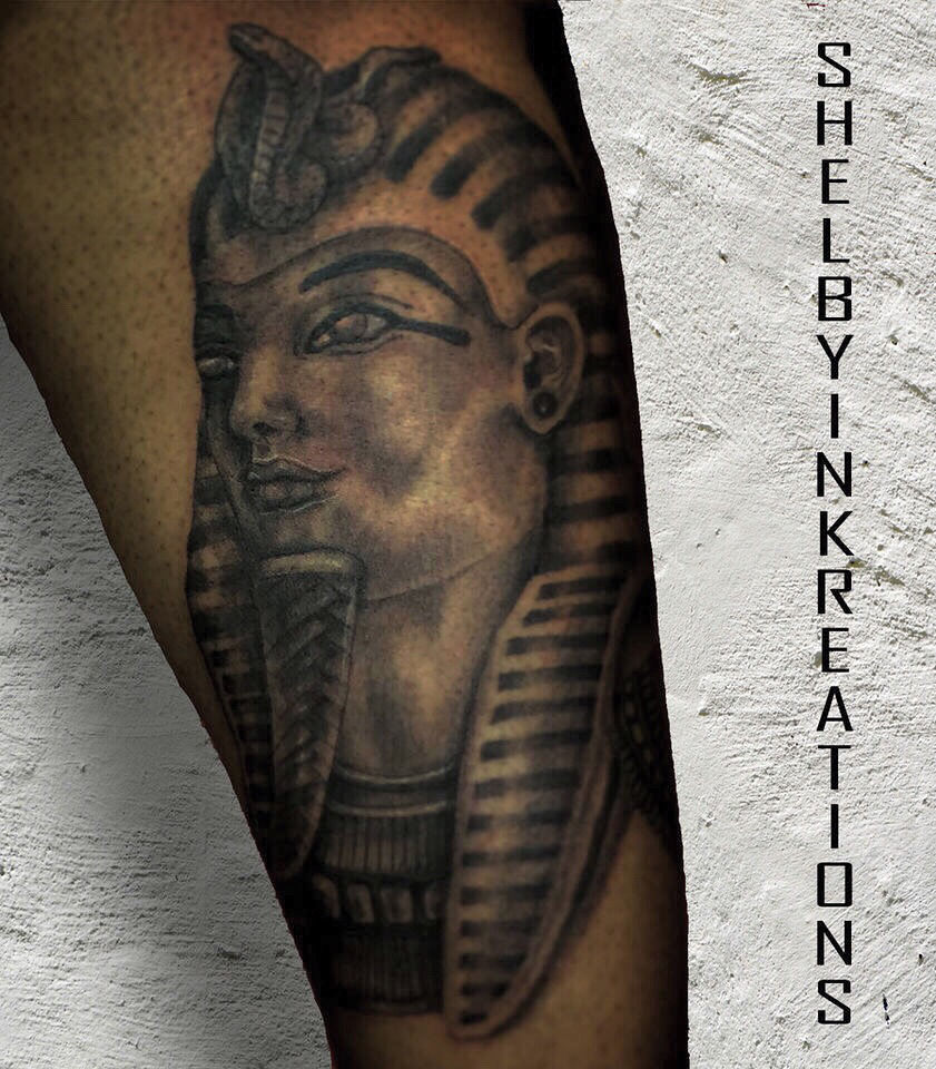 shelbyinkreations:pharaoh-portrait-black-and-grey-portrait-egyptian ...