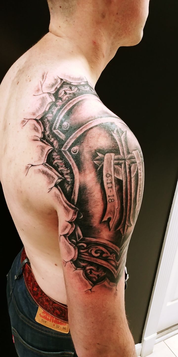Pin on Christian Armor Tattoos