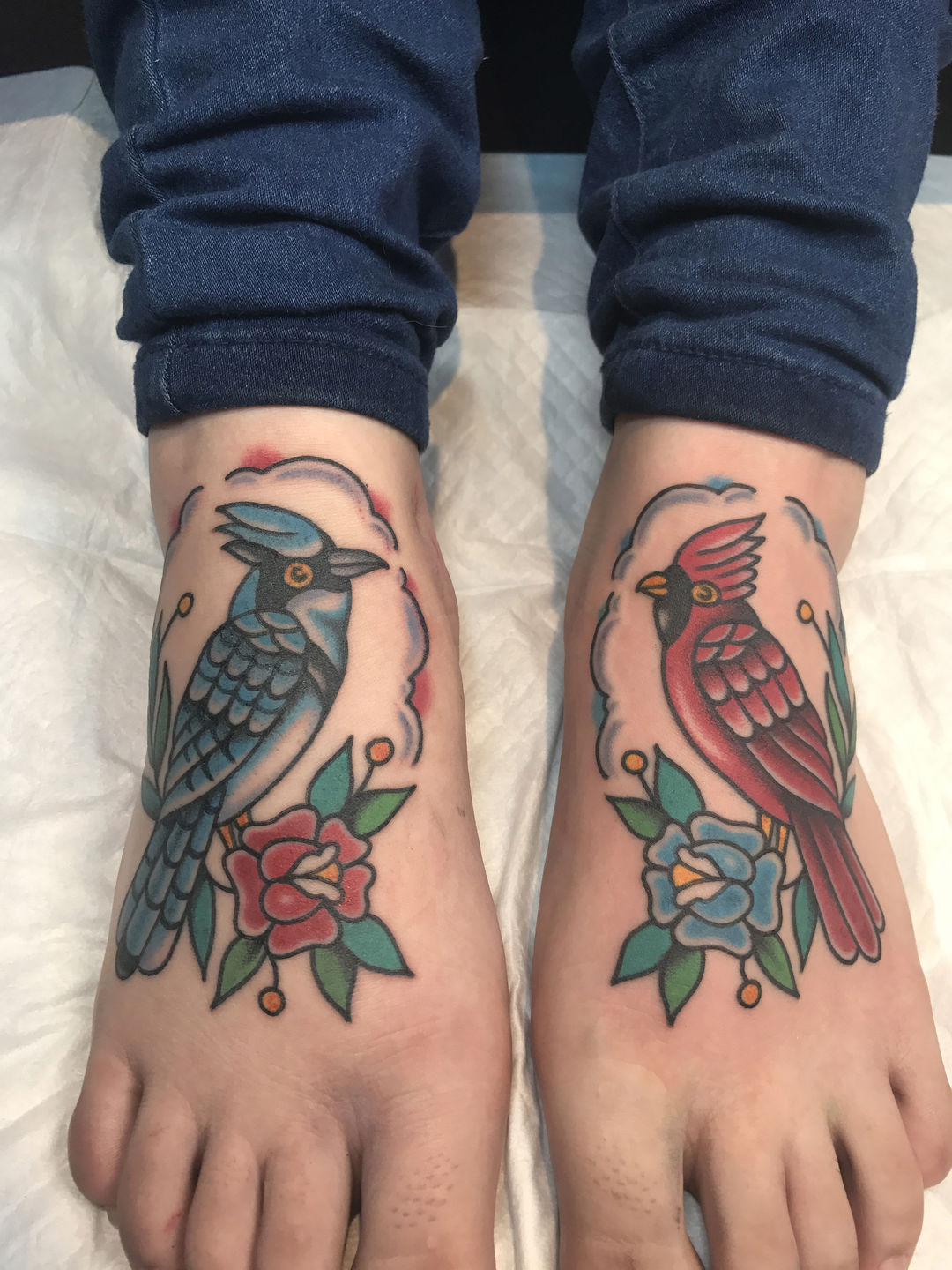 red bird tattoo