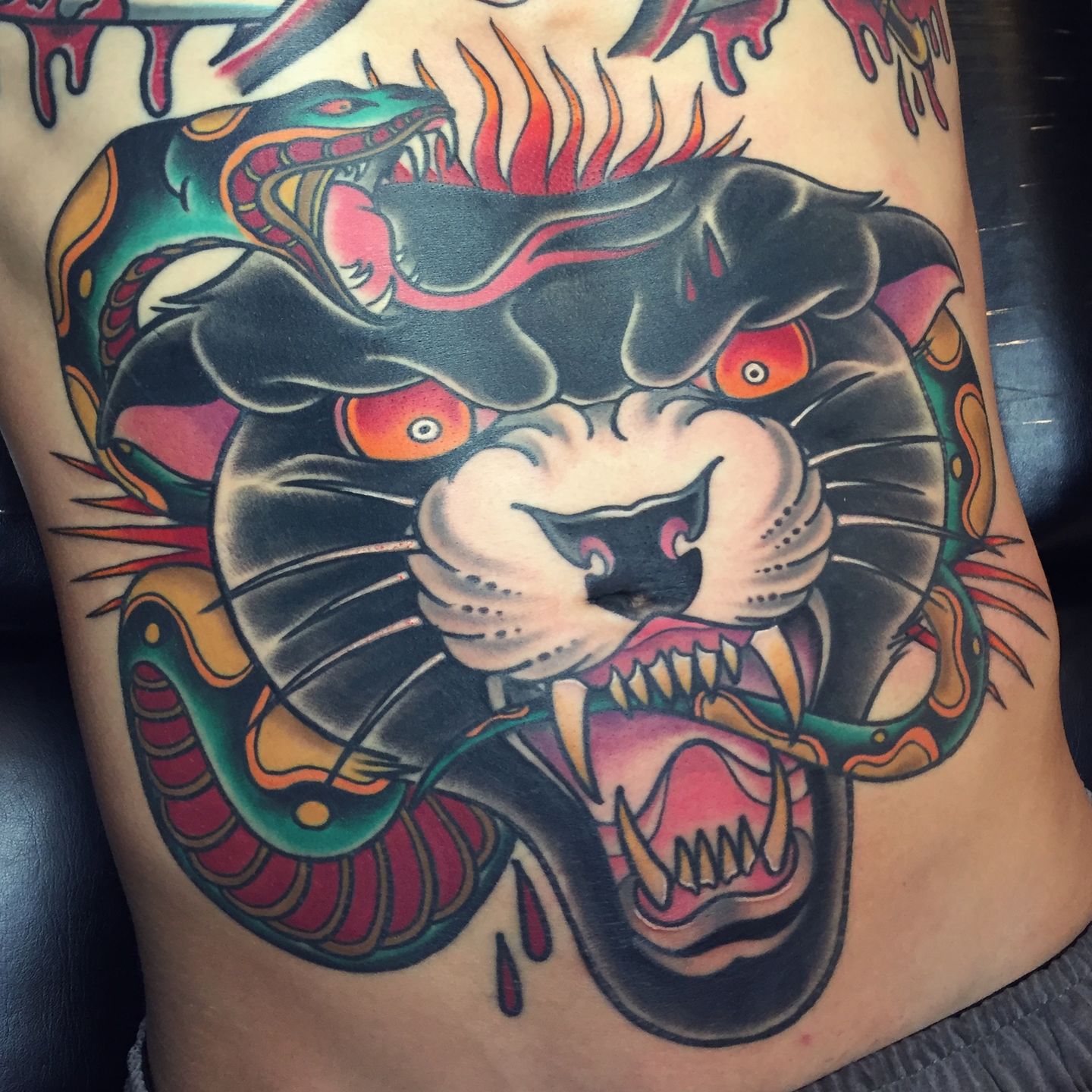 100 Ink Panther Stomach Tattoo Design png  jpg 2023