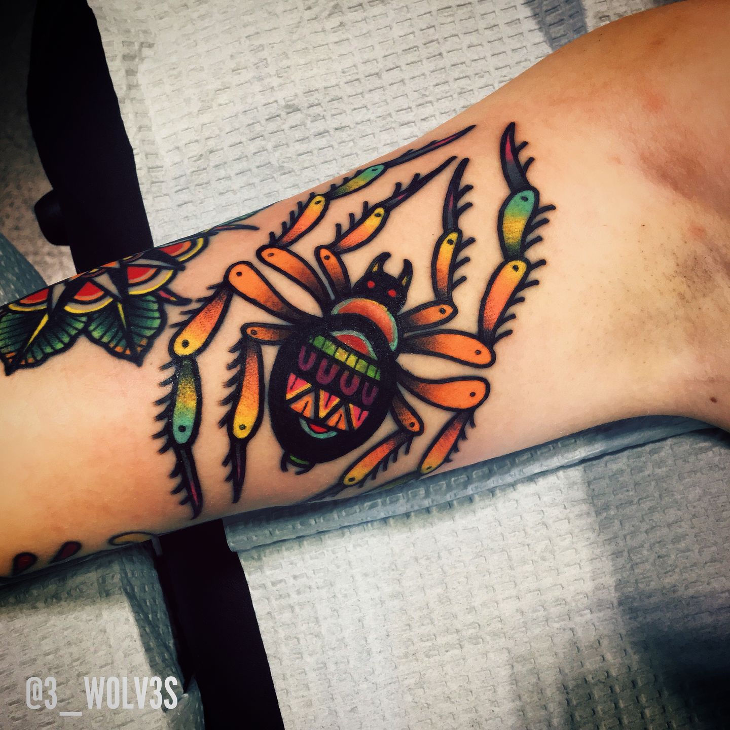Traditional Southwest Spider Tattoo - Tattoos by Jake B