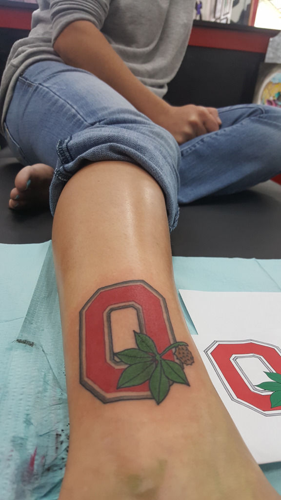 House Of Ink  Ohio State football logo done by Michael Holmes Message and  request your artist to schedule your next tattoo Thanks for looking   Facebook