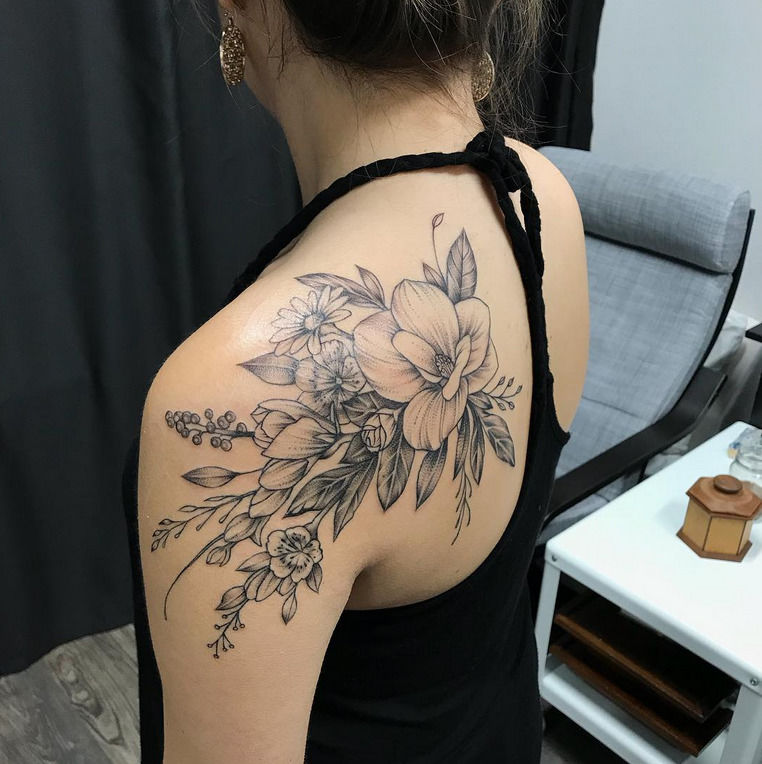 Texas Wildflowers Tattoo by Chris Hedlund  Floral tattoo sleeve  Wildflower tattoo Sleeve tattoos