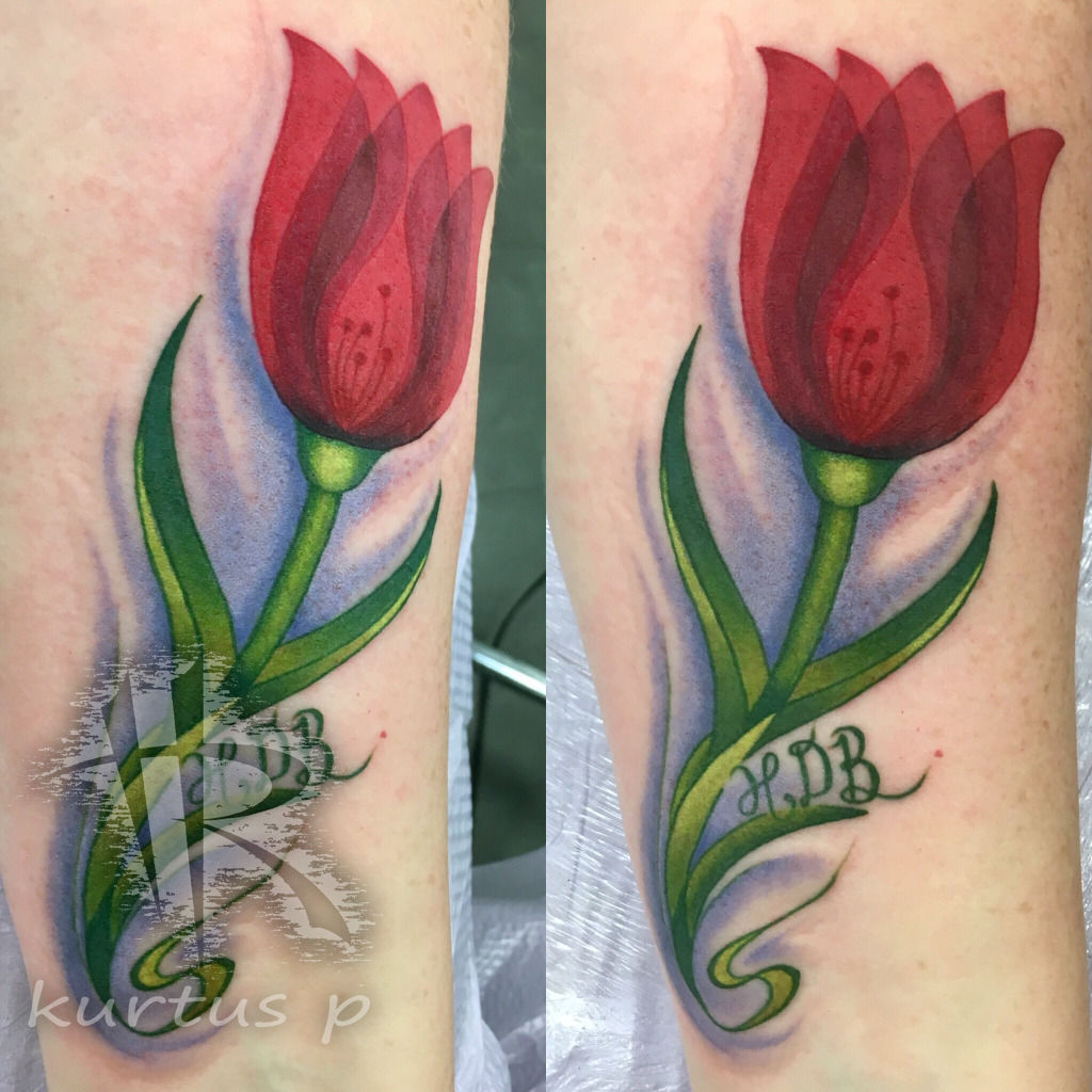 kurtusp:tulip-flower-flower-tattoo