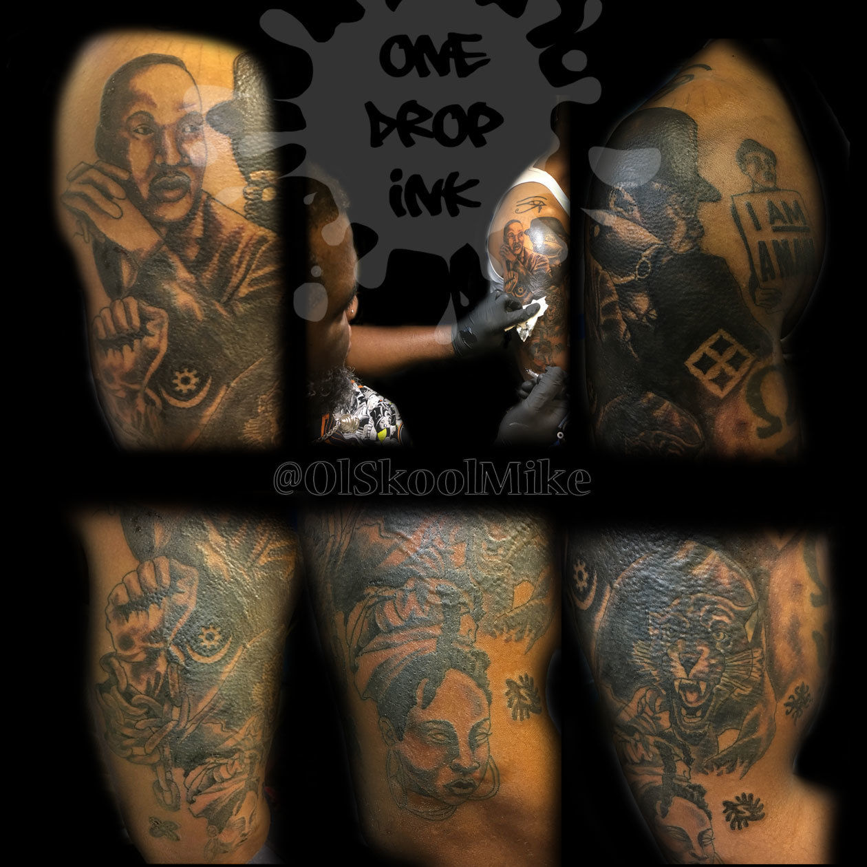 Huey Newton of Black Panthers tattoo  hautedraws