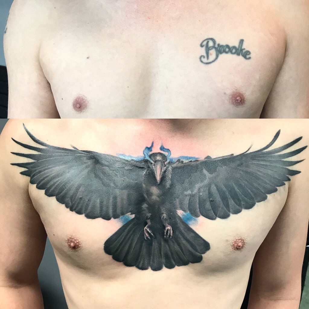 Couple of poor photos of todays chest piece for Christian thank you man  sat like a champmade  Studio XIII Gallery